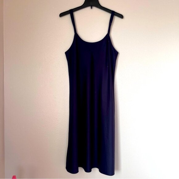 Cabernet Womens Navy Polyester Slip Dress Long Sleepwear Sleeveless Chemise S - Picture 1 of 9